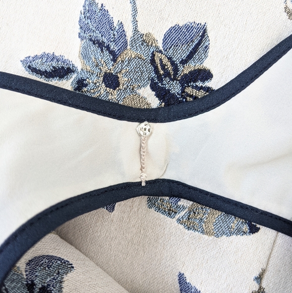 Ann Taylor Silver and Blue Embroidered Sheath - Picture 6 of 11